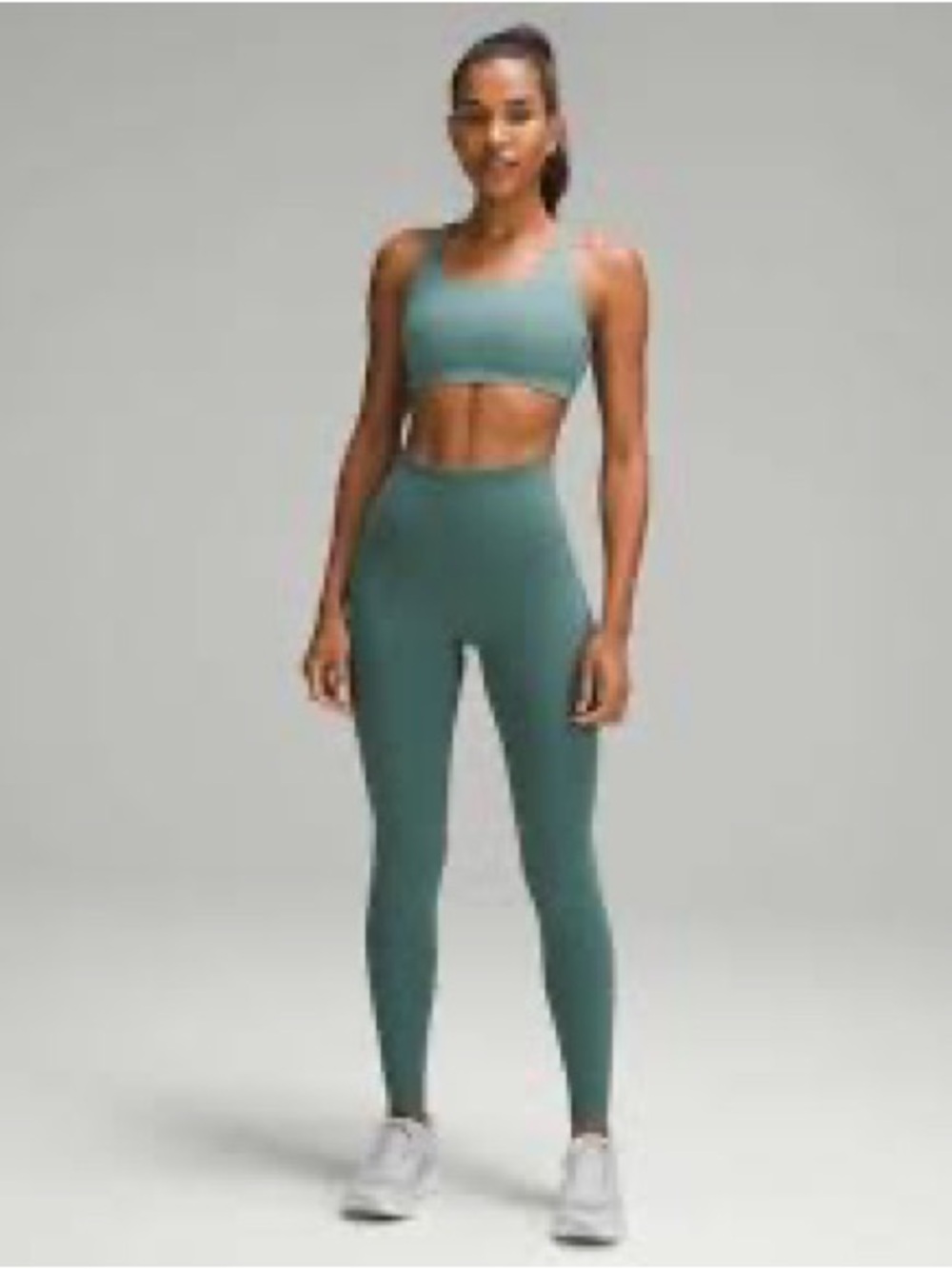 lululemon Energy Longline Bra Medium Support Size 10 Medium Forest